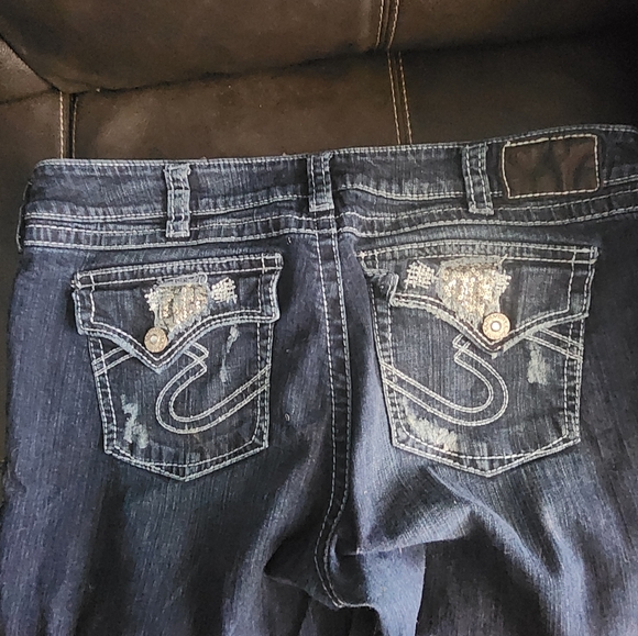 Silver Suki Jeans S20/L30 - Picture 4 of 5